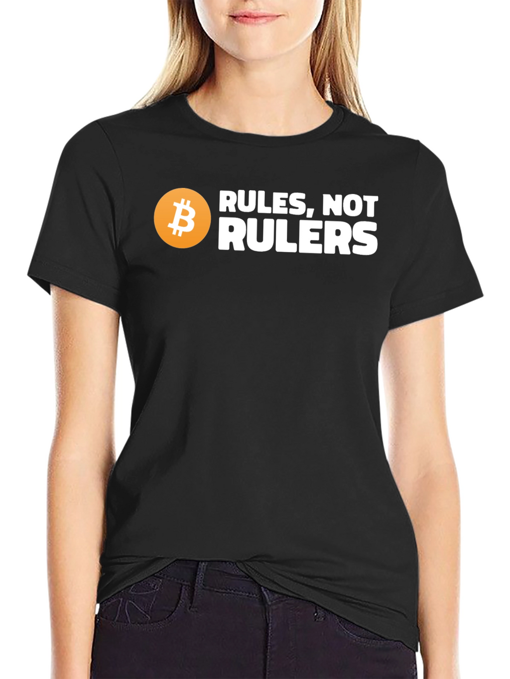 Bitcoin Rules Not Rulers Graphic T-Shirt