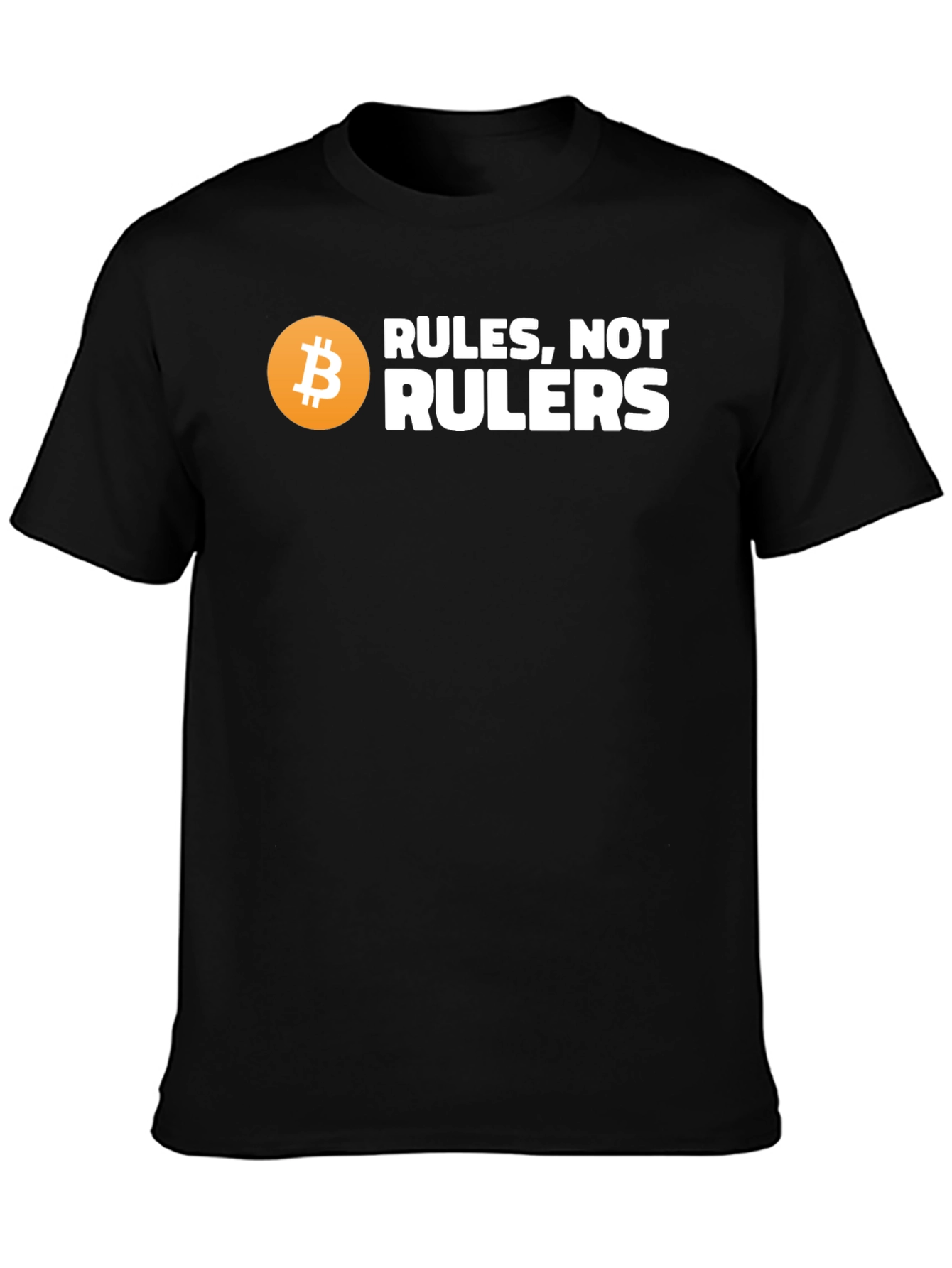 Bitcoin Rules Not Rulers Graphic T-Shirt