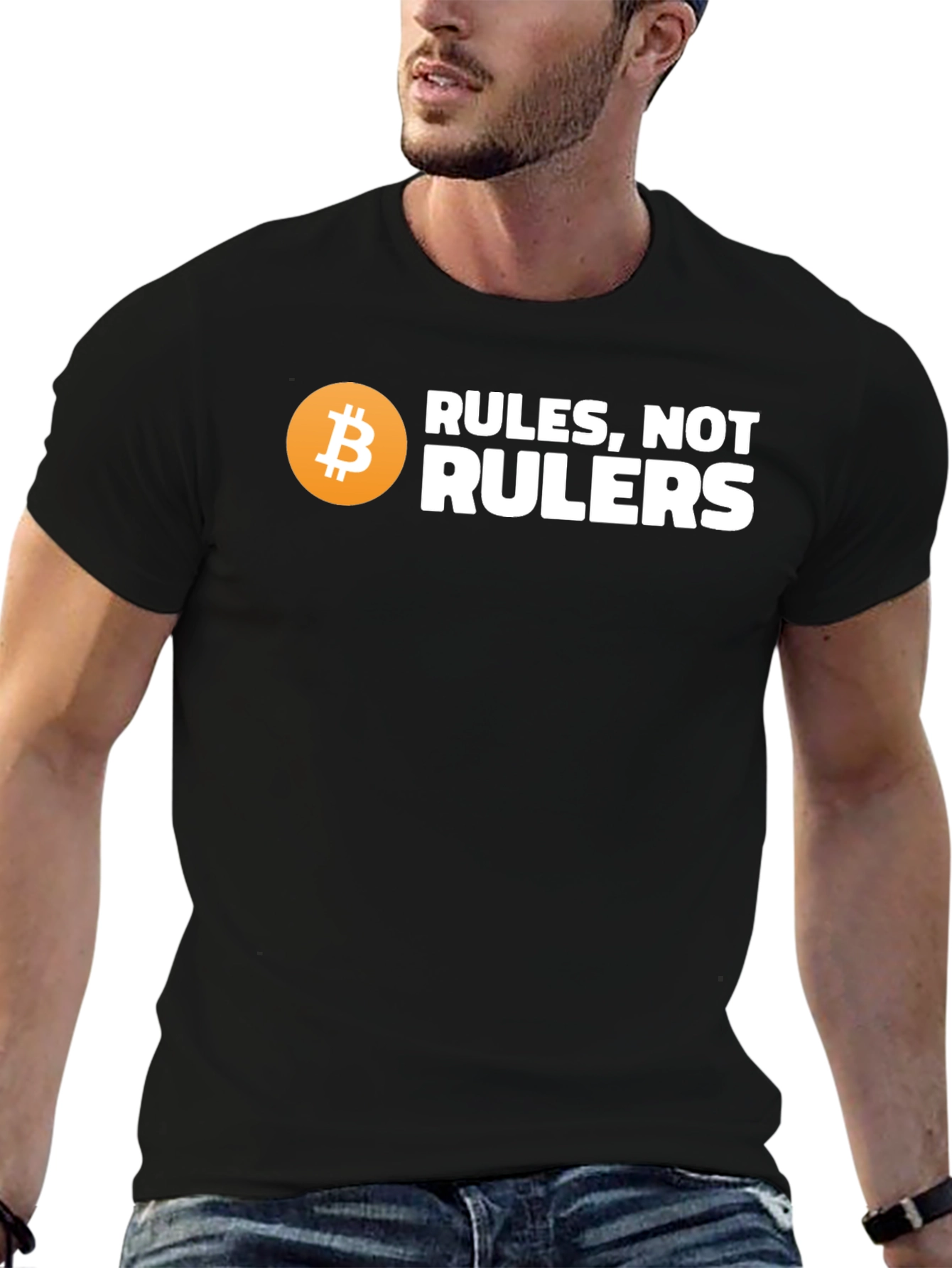 Bitcoin Rules Not Rulers Graphic T-Shirt