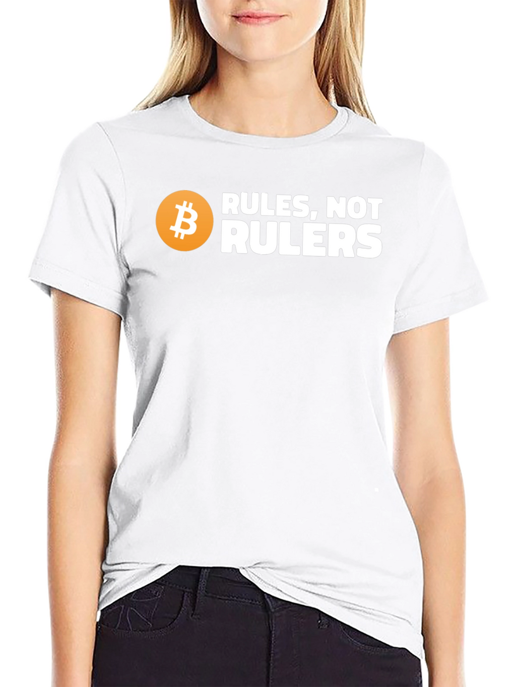 Bitcoin Rules Not Rulers Graphic T-Shirt