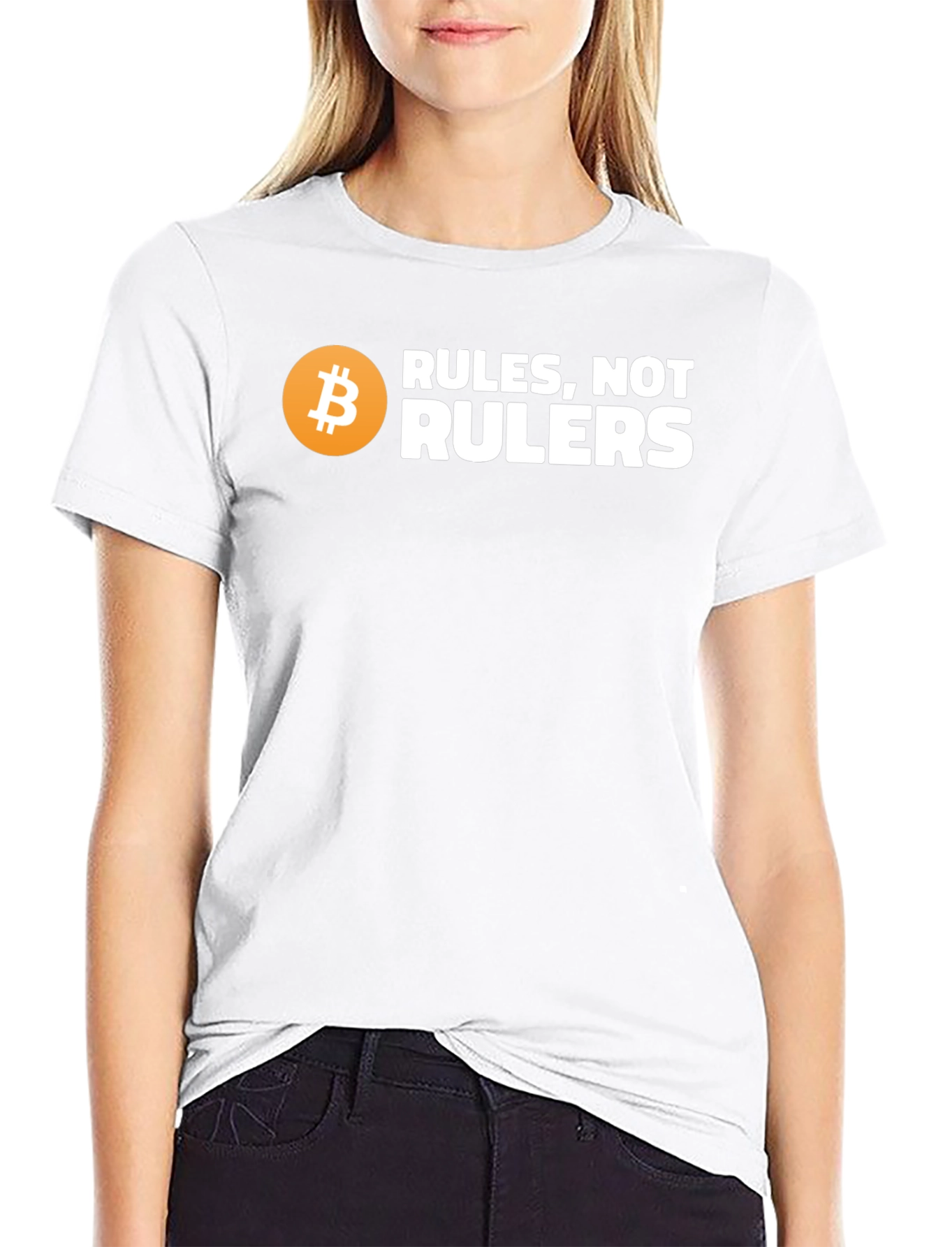 Bitcoin Rules Not Rulers Graphic T-Shirt