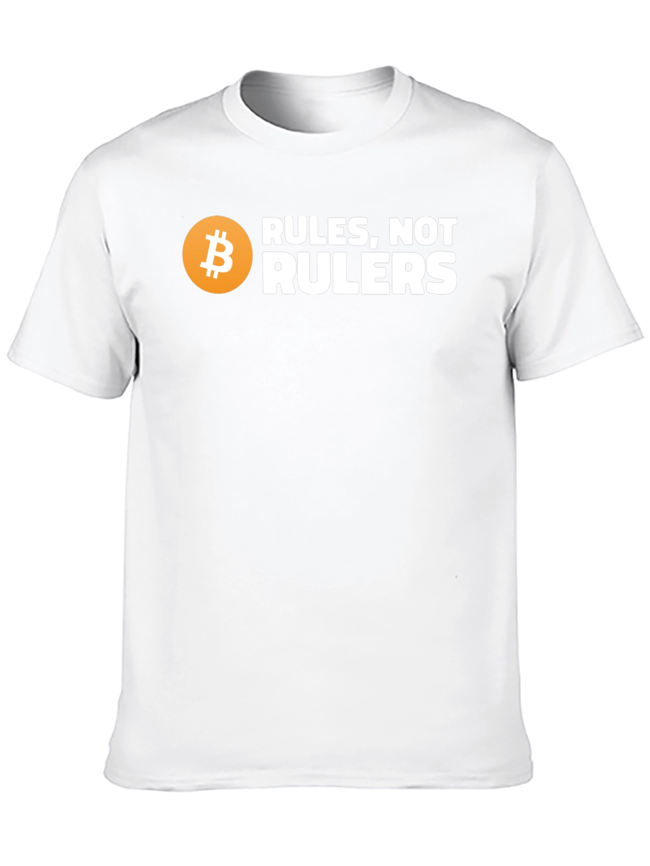 Bitcoin Rules Not Rulers Graphic T-Shirt