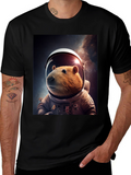 Astronaut Capybara Graphic Tee
