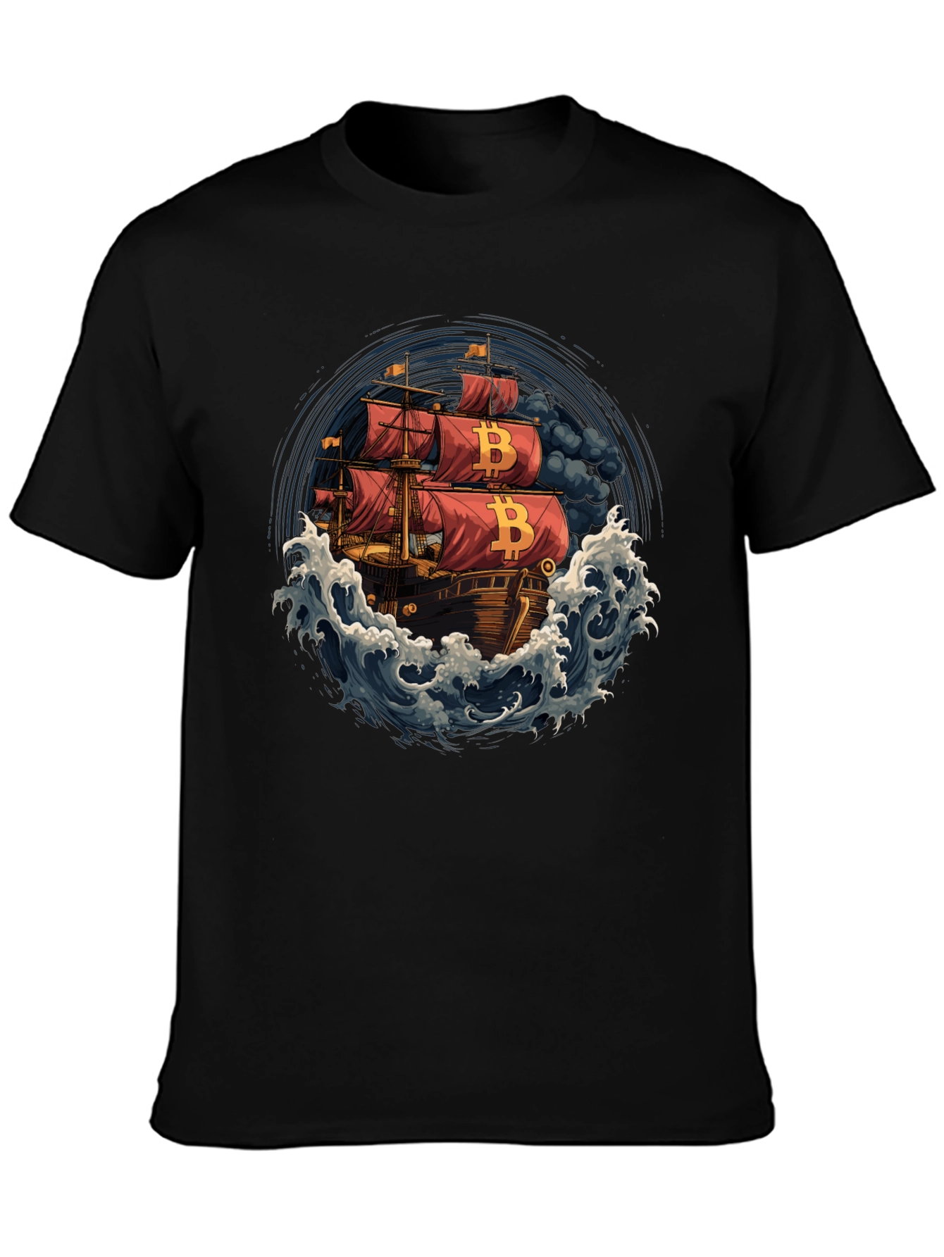 Bitcoin Pirate Ship T-Shirt - Crypto Tee