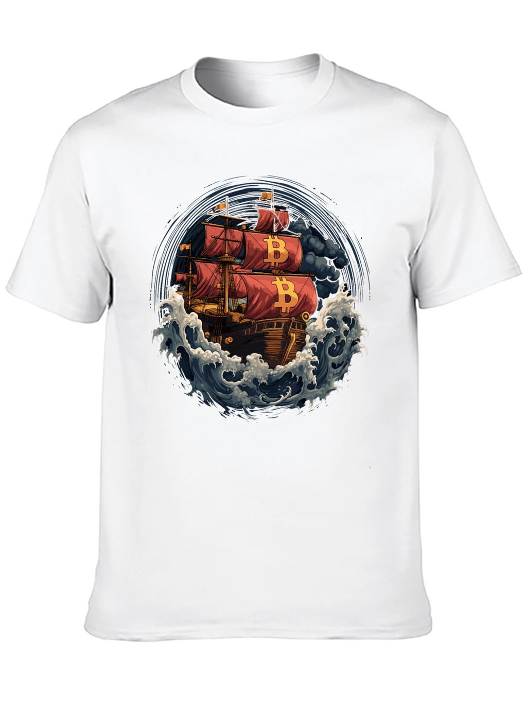Bitcoin Pirate Ship T-Shirt - Crypto Tee