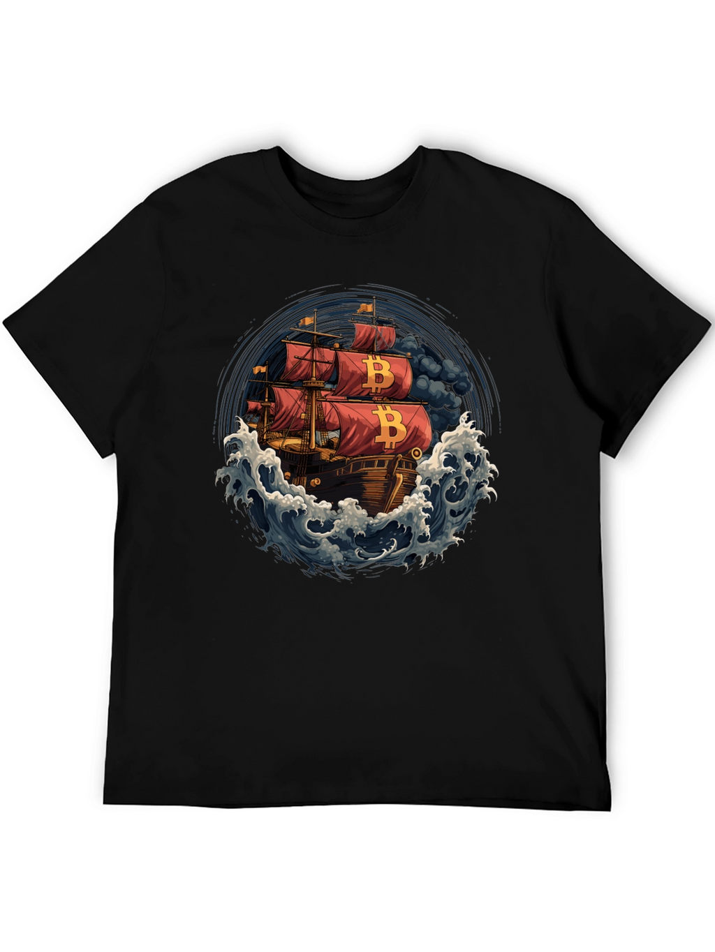 Bitcoin Pirate Ship T-Shirt - Crypto Tee