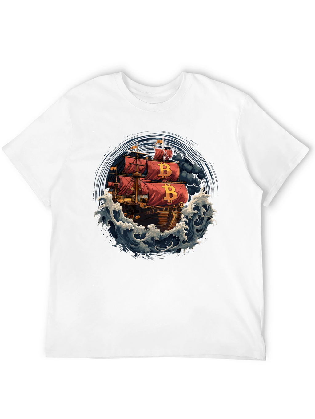 Bitcoin Pirate Ship T-Shirt - Crypto Tee