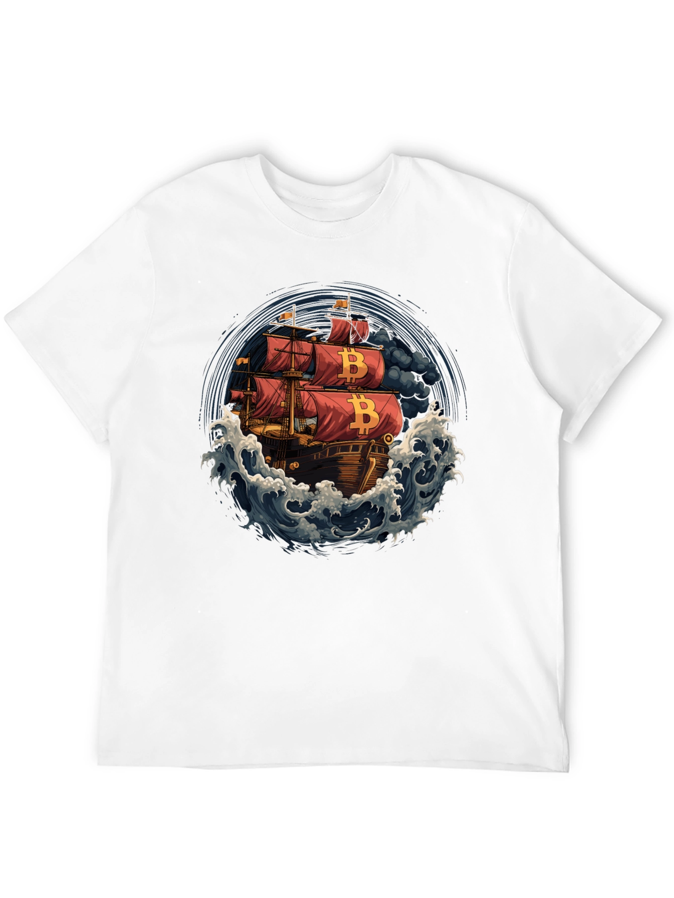 Bitcoin Pirate Ship T-Shirt - Crypto Tee