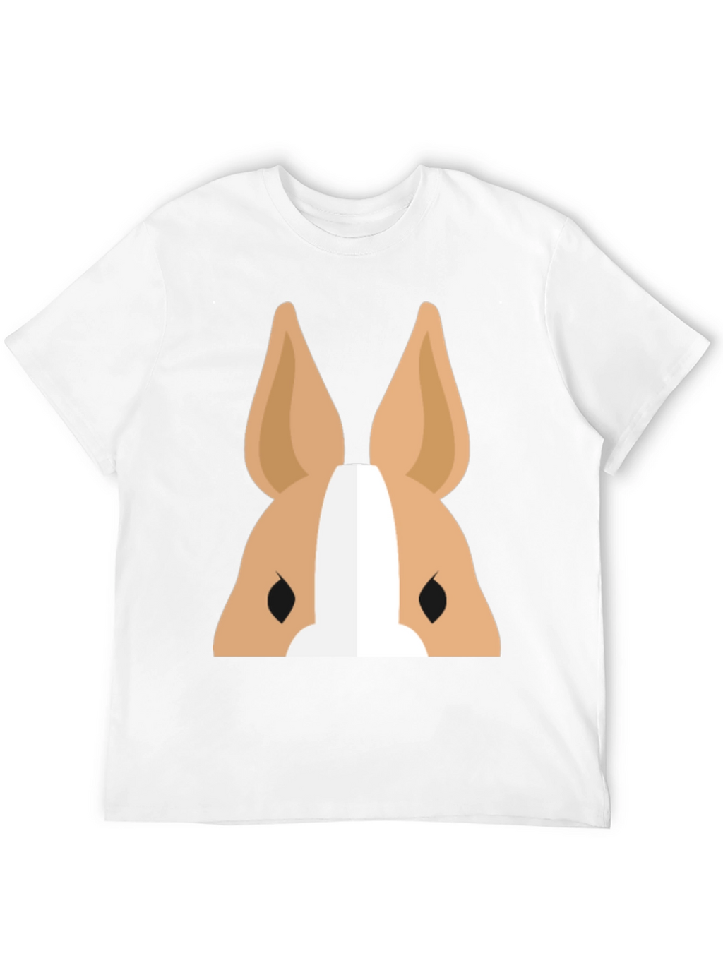 Cartoon Dog Face Graphic T-Shirt - Black