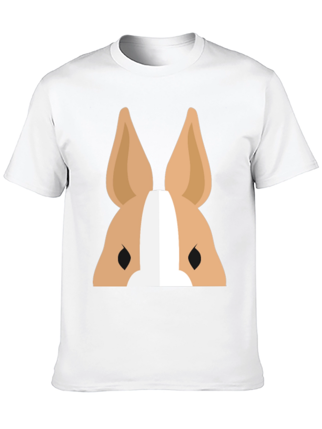 Cartoon Dog Face Graphic T-Shirt - Black