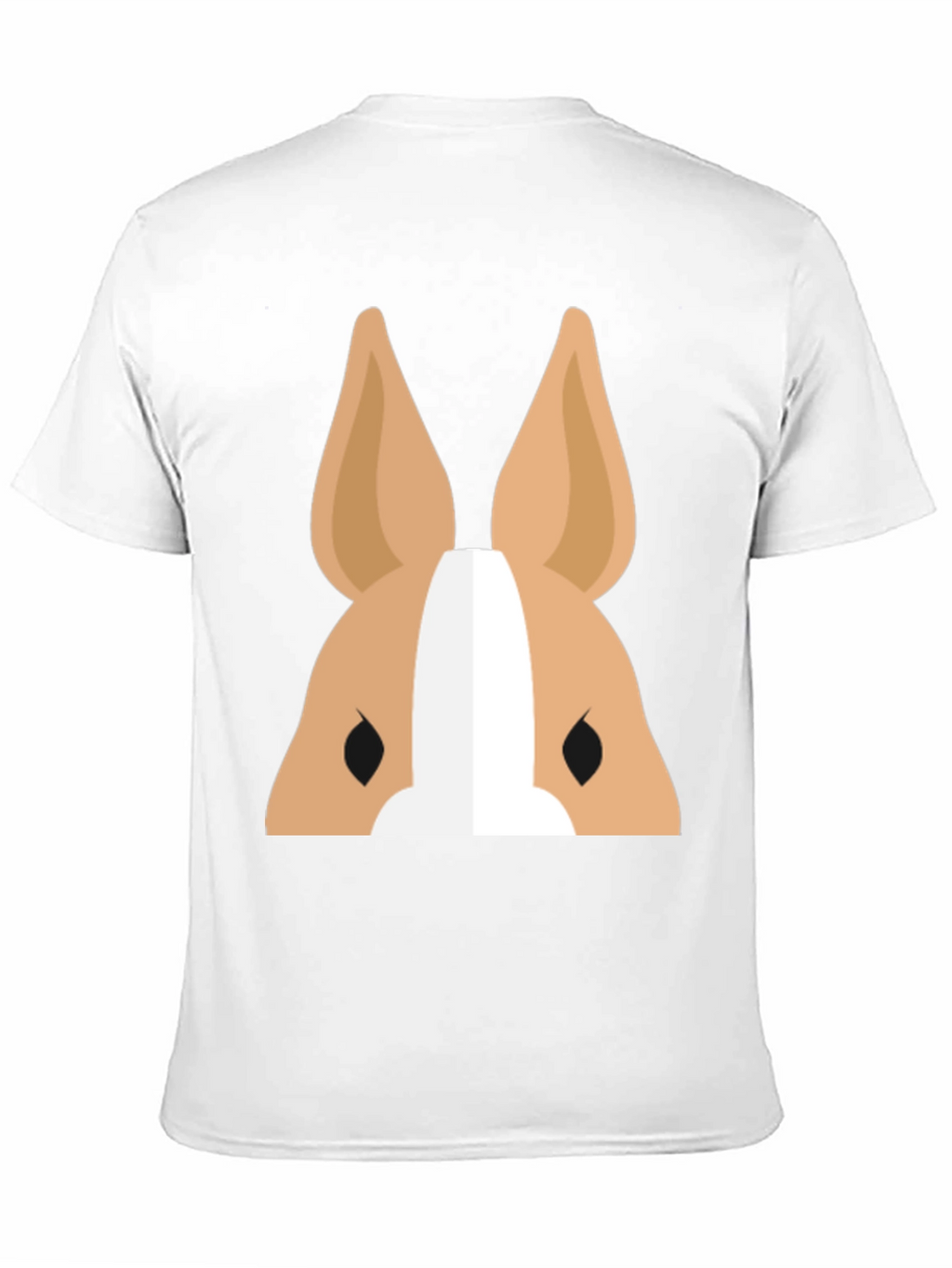 Cartoon Dog Face Graphic T-Shirt - Black
