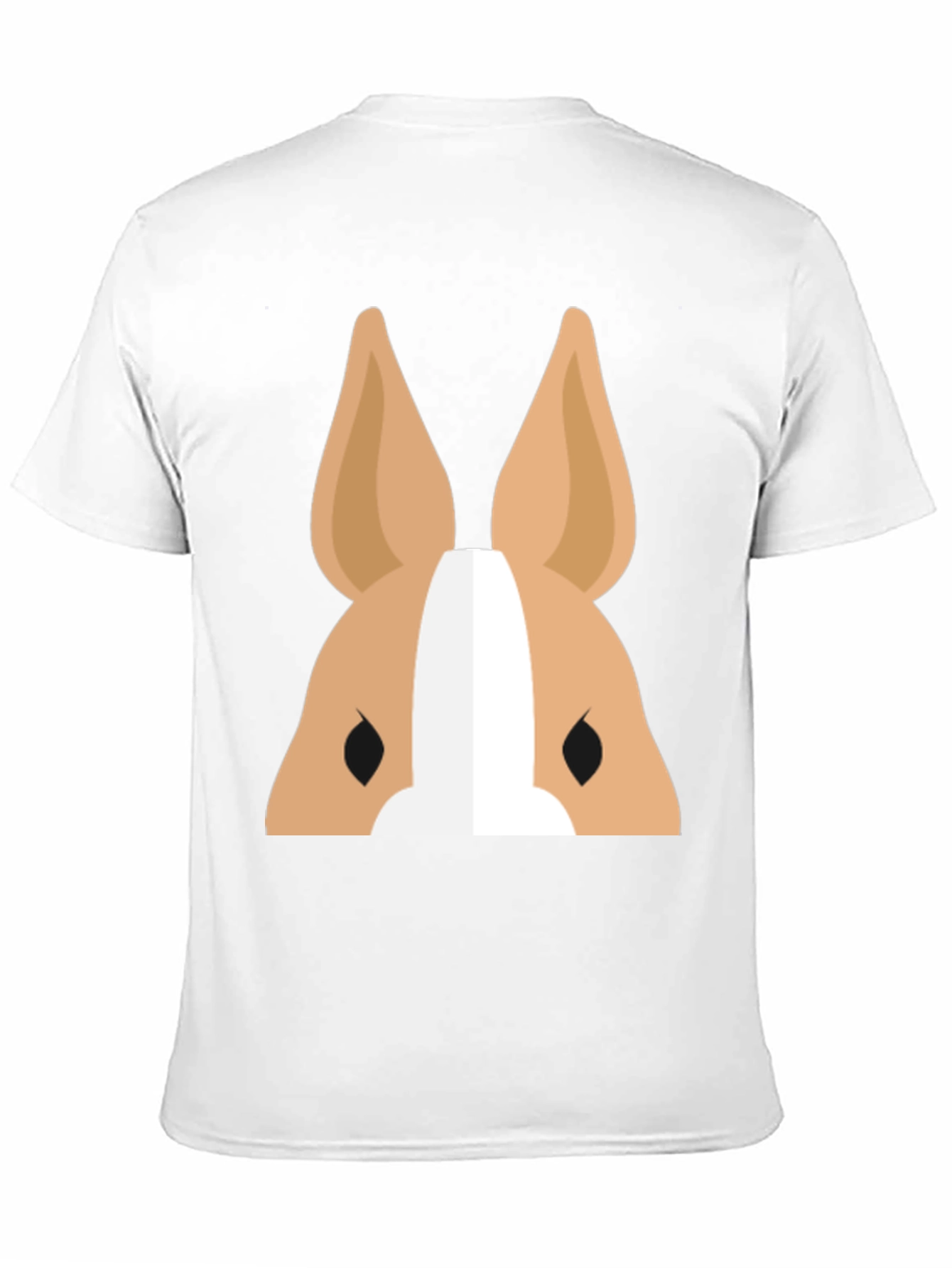 Cartoon Dog Face Graphic T-Shirt - Black