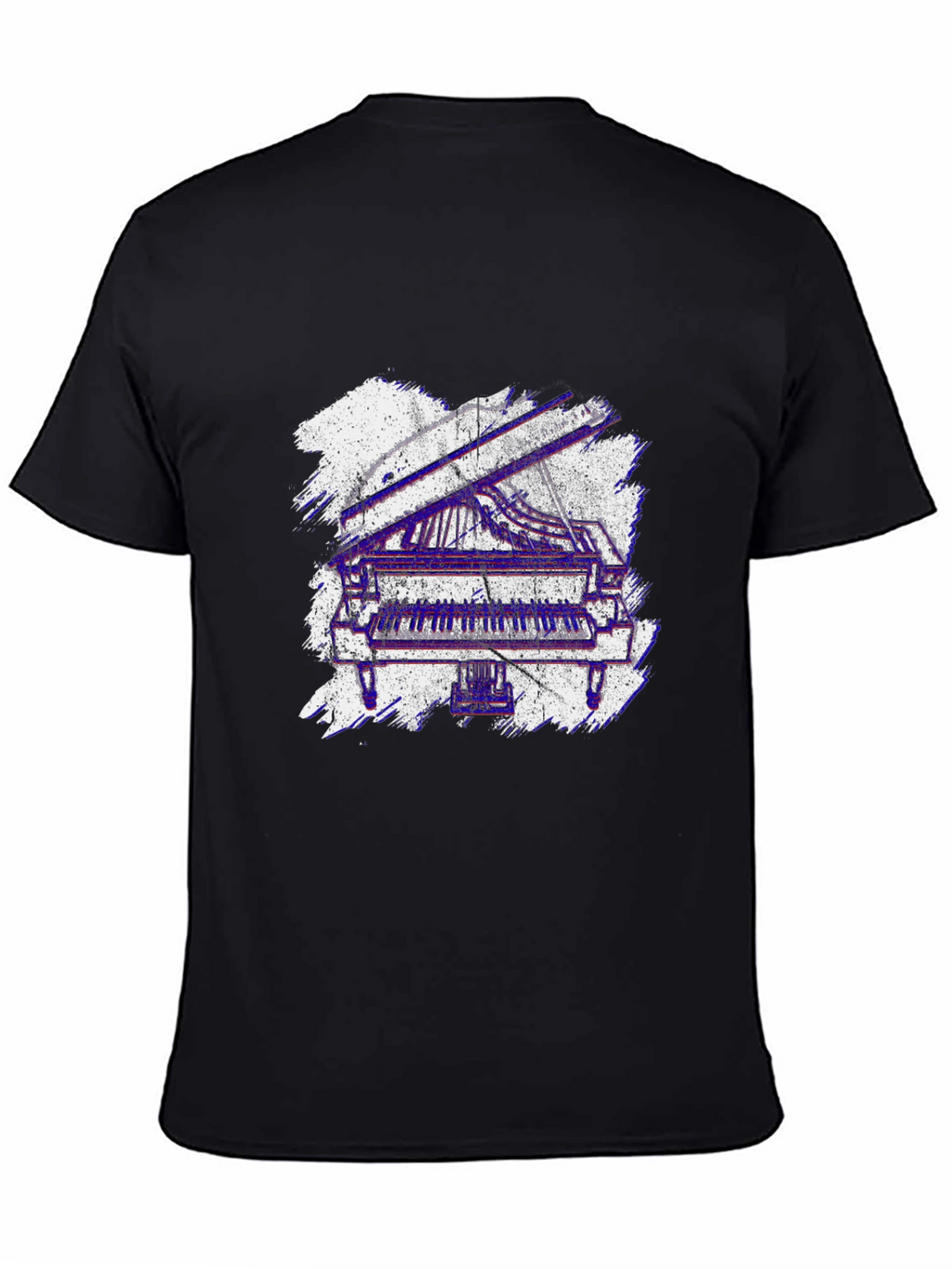 Piano Graphic Tee - Musical Instrument T-Shirt