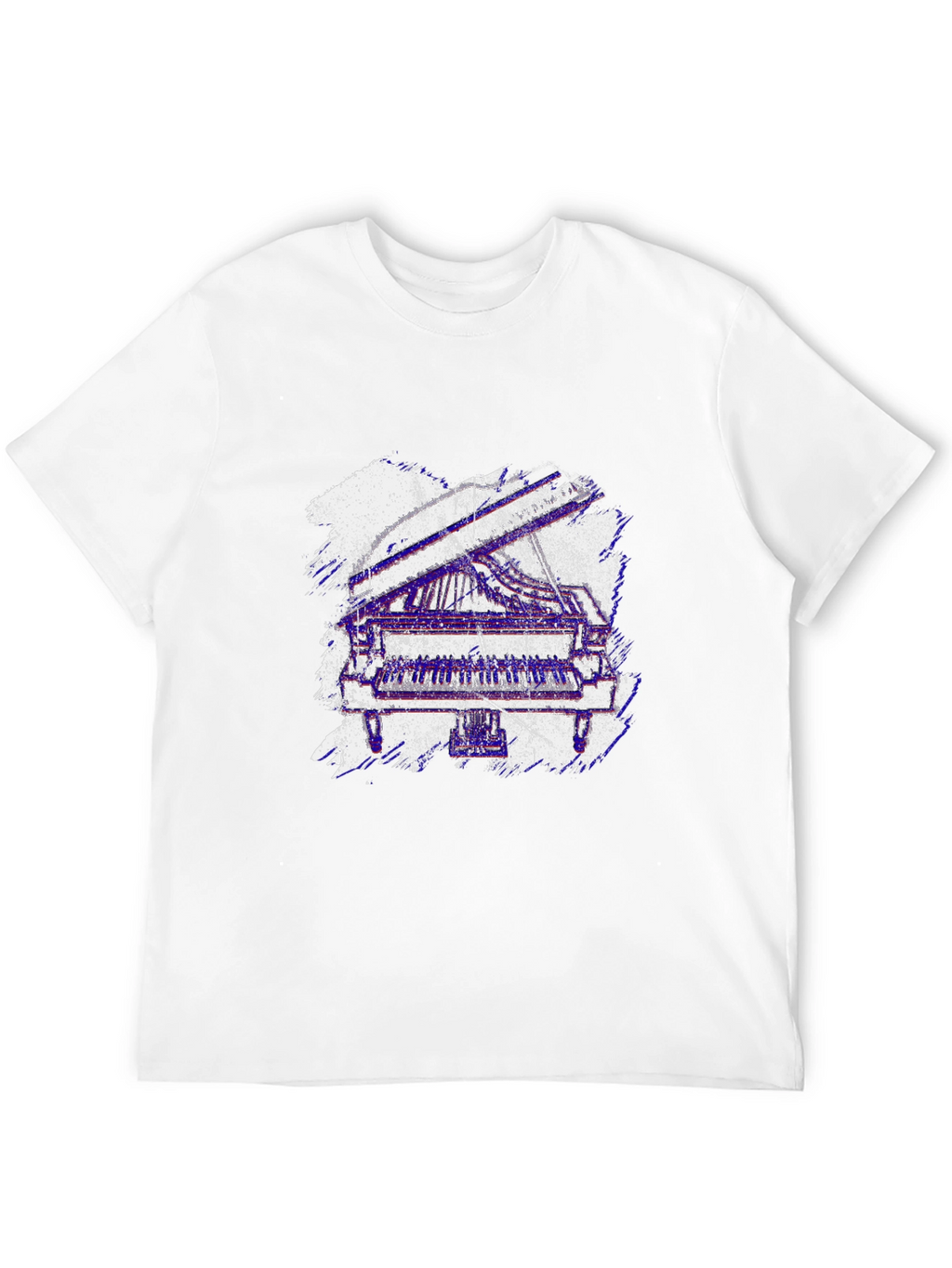 Piano Graphic Tee - Musical Instrument T-Shirt