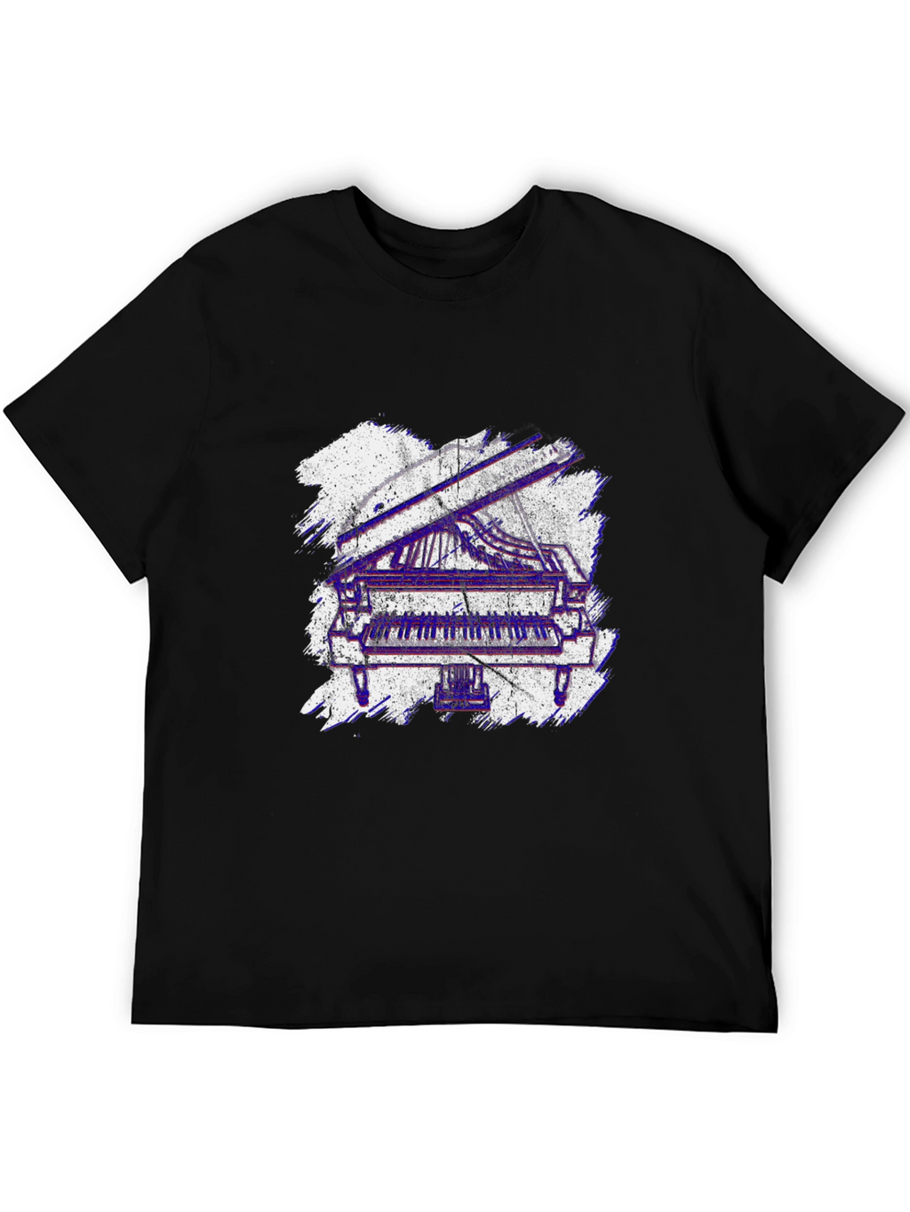 Piano Graphic Tee - Musical Instrument T-Shirt
