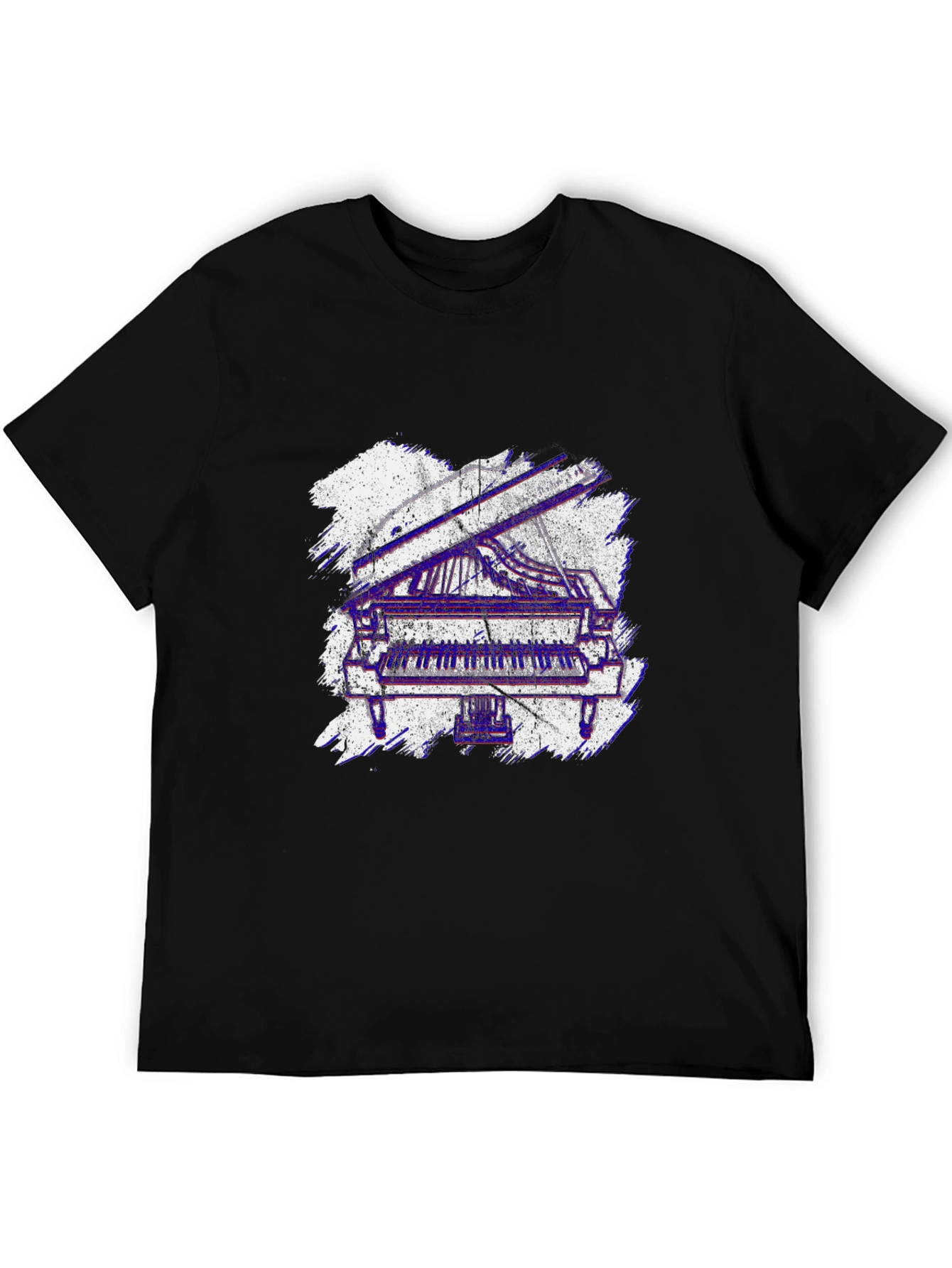 Piano Graphic Tee - Musical Instrument T-Shirt