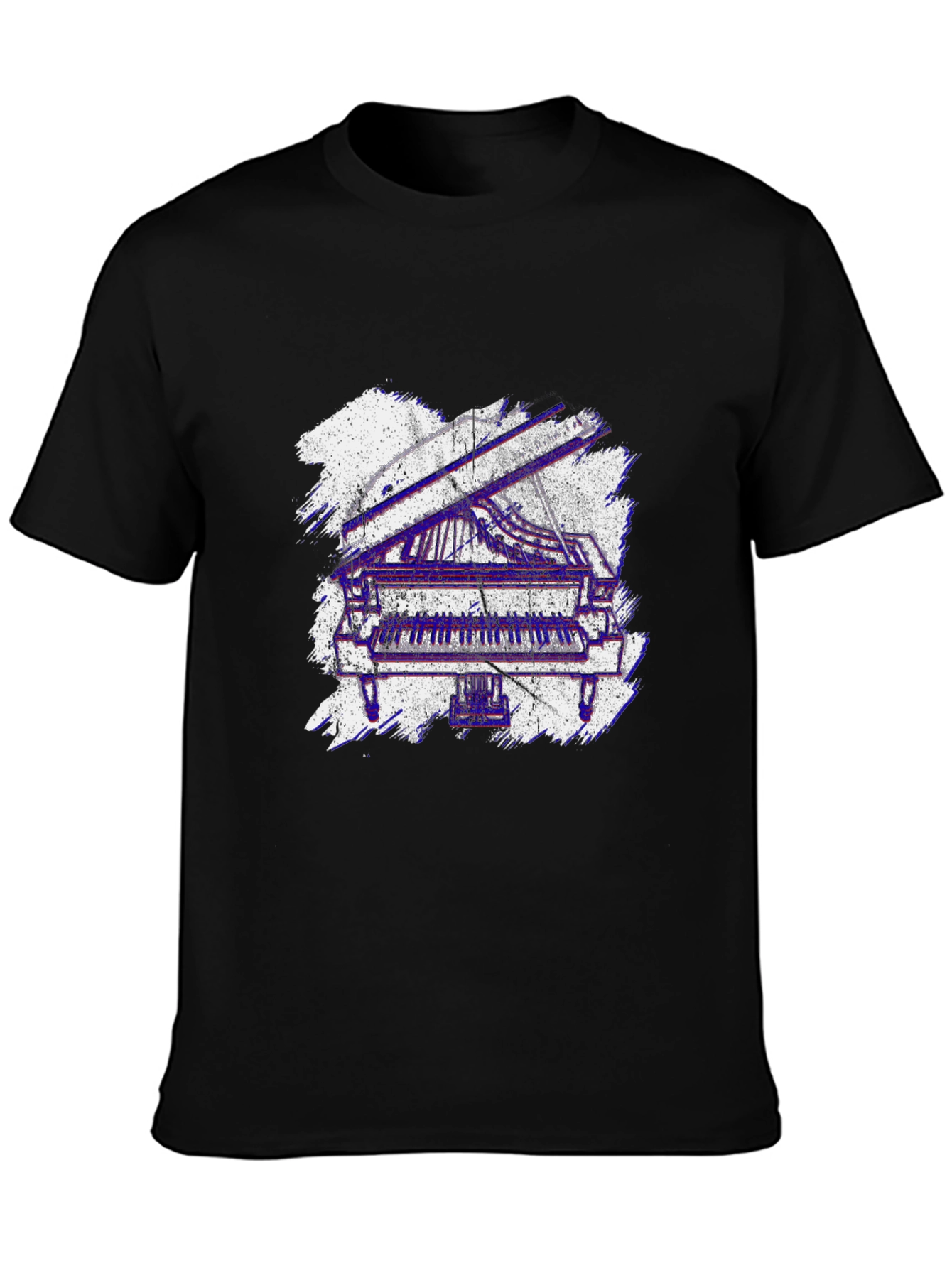 Piano Graphic Tee - Musical Instrument T-Shirt