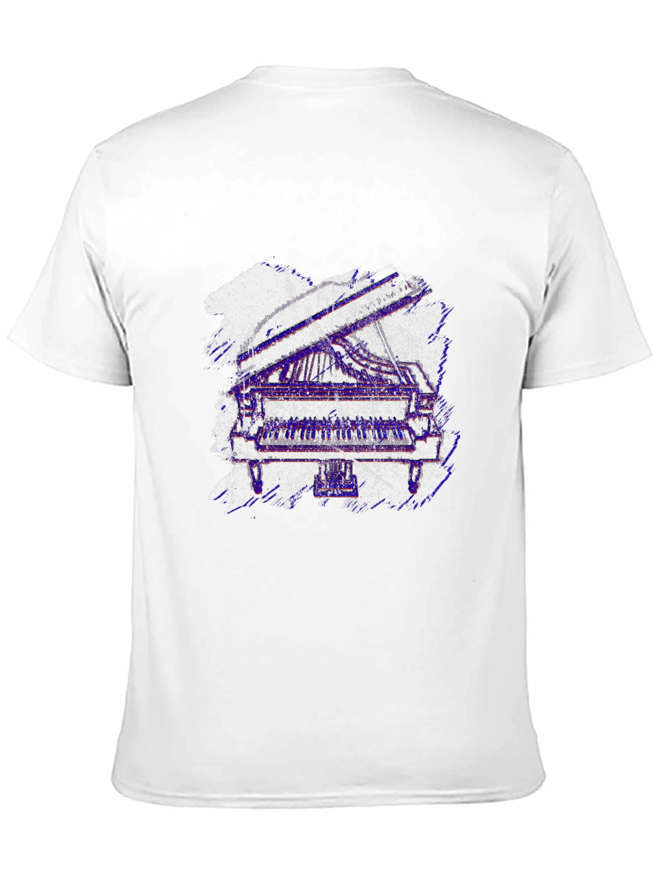Piano Graphic Tee - Musical Instrument T-Shirt