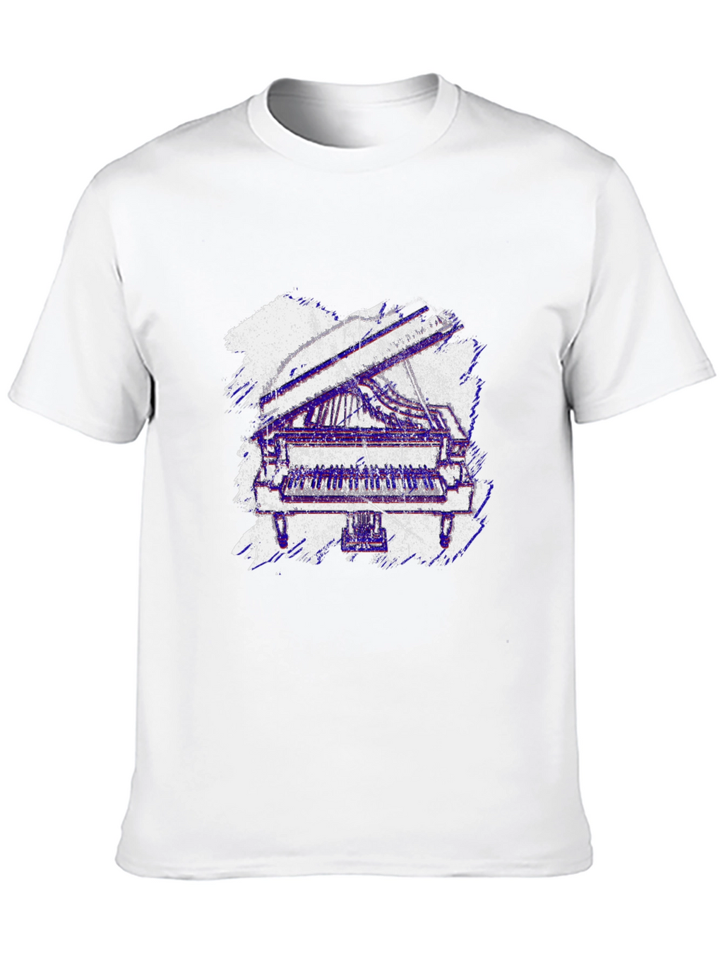 Piano Graphic Tee - Musical Instrument T-Shirt