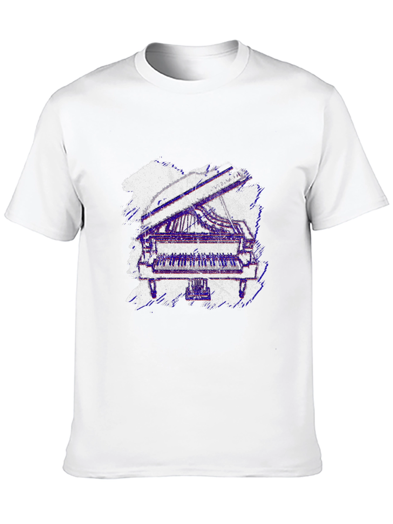 Piano Graphic Tee - Musical Instrument T-Shirt