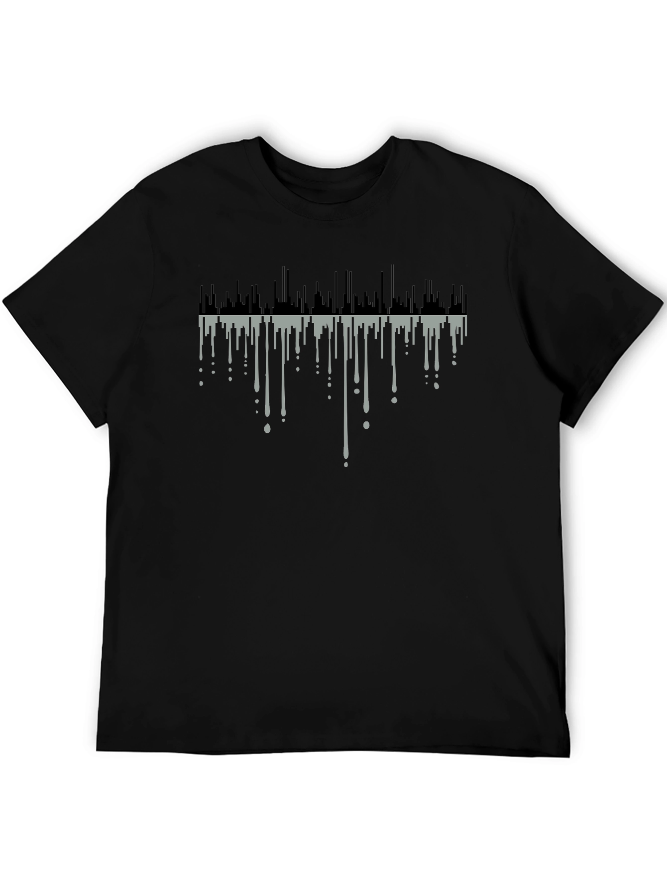 Abstract Drip Art Black T-Shirt