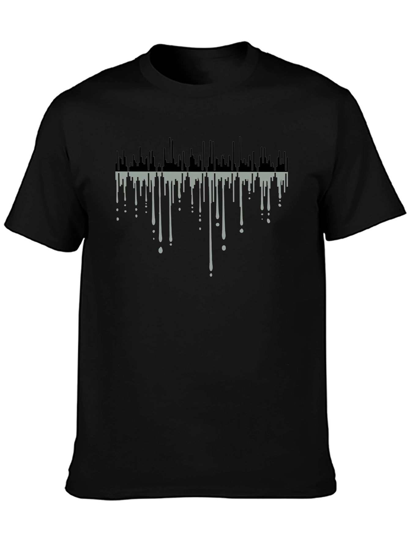 Abstract Drip Art Black T-Shirt