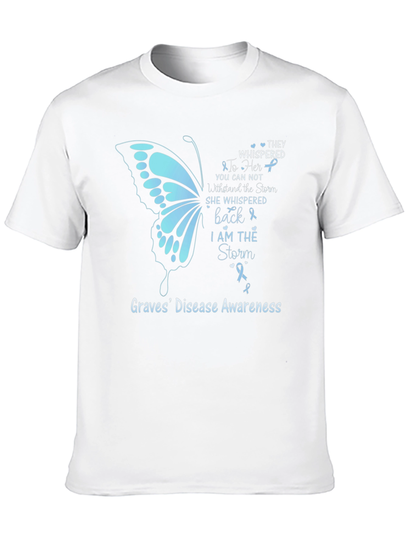 Graves Disease Awareness T-Shirt Butterfly Graphic