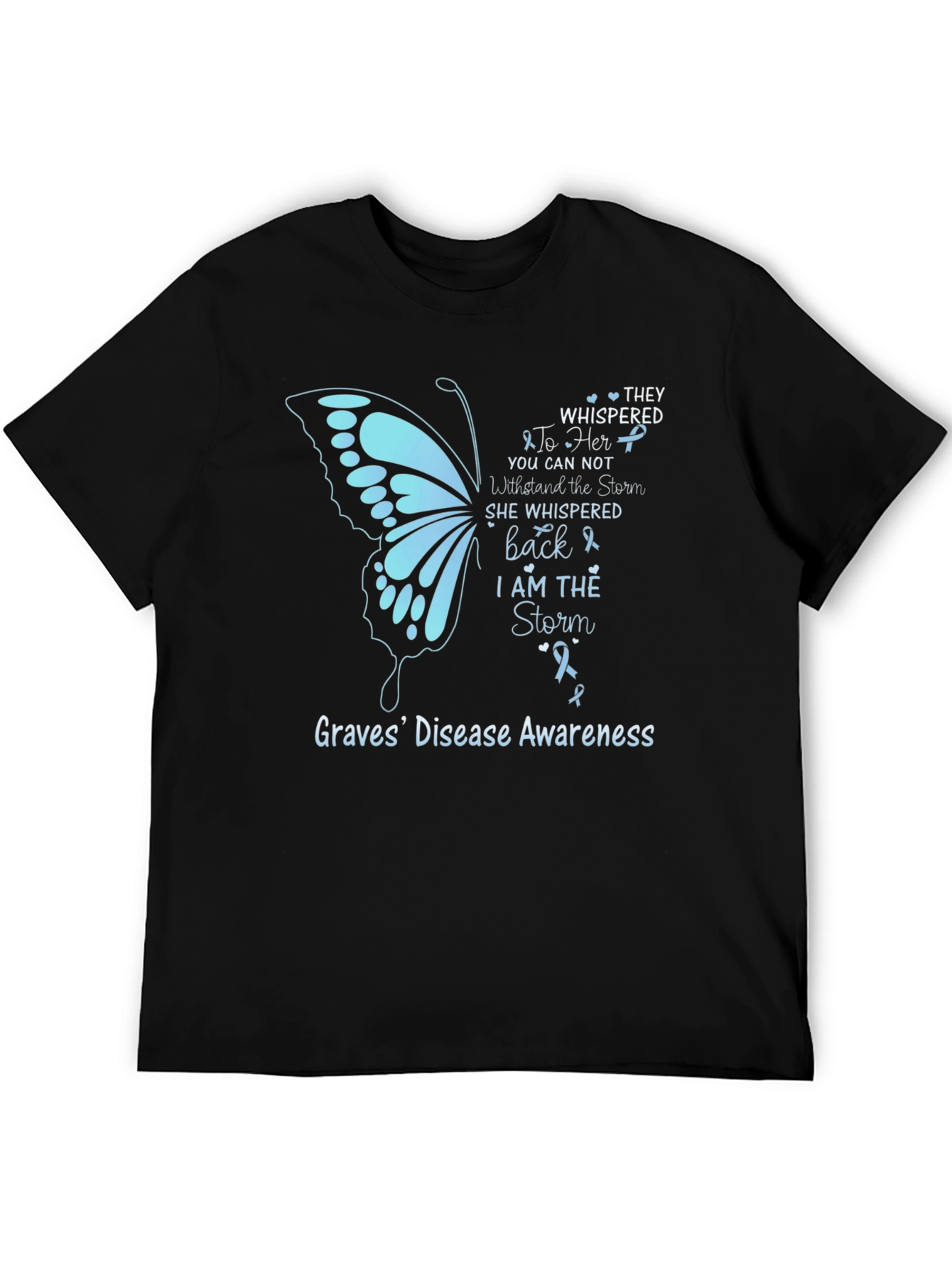 Graves Disease Awareness T-Shirt Butterfly Graphic