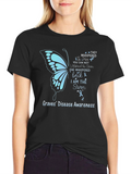 Graves Disease Awareness T-Shirt Butterfly Graphic