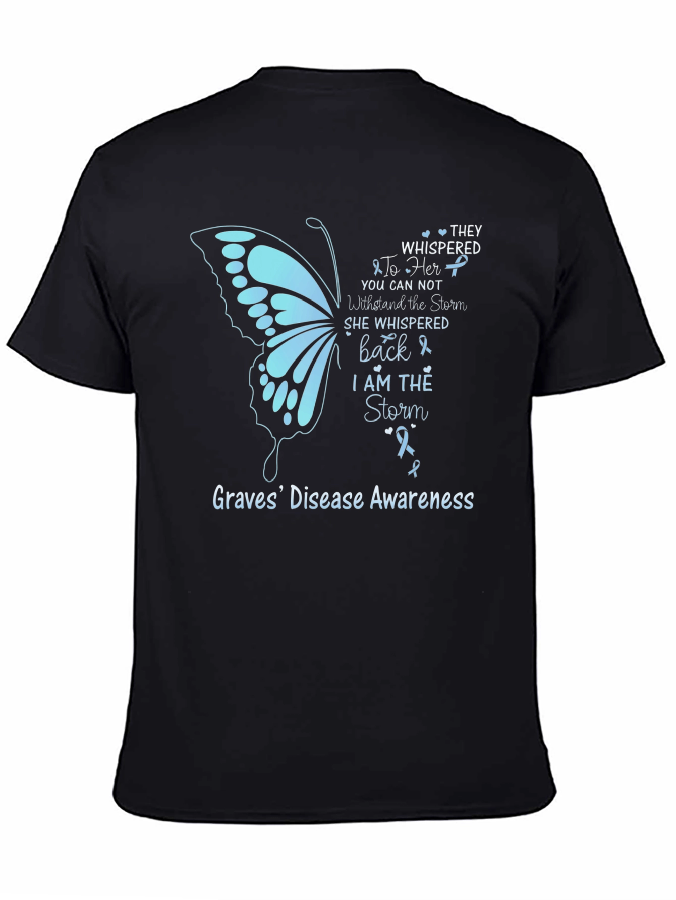 Graves Disease Awareness T-Shirt Butterfly Graphic