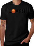 Basketball Coach Graphic Tee - Black