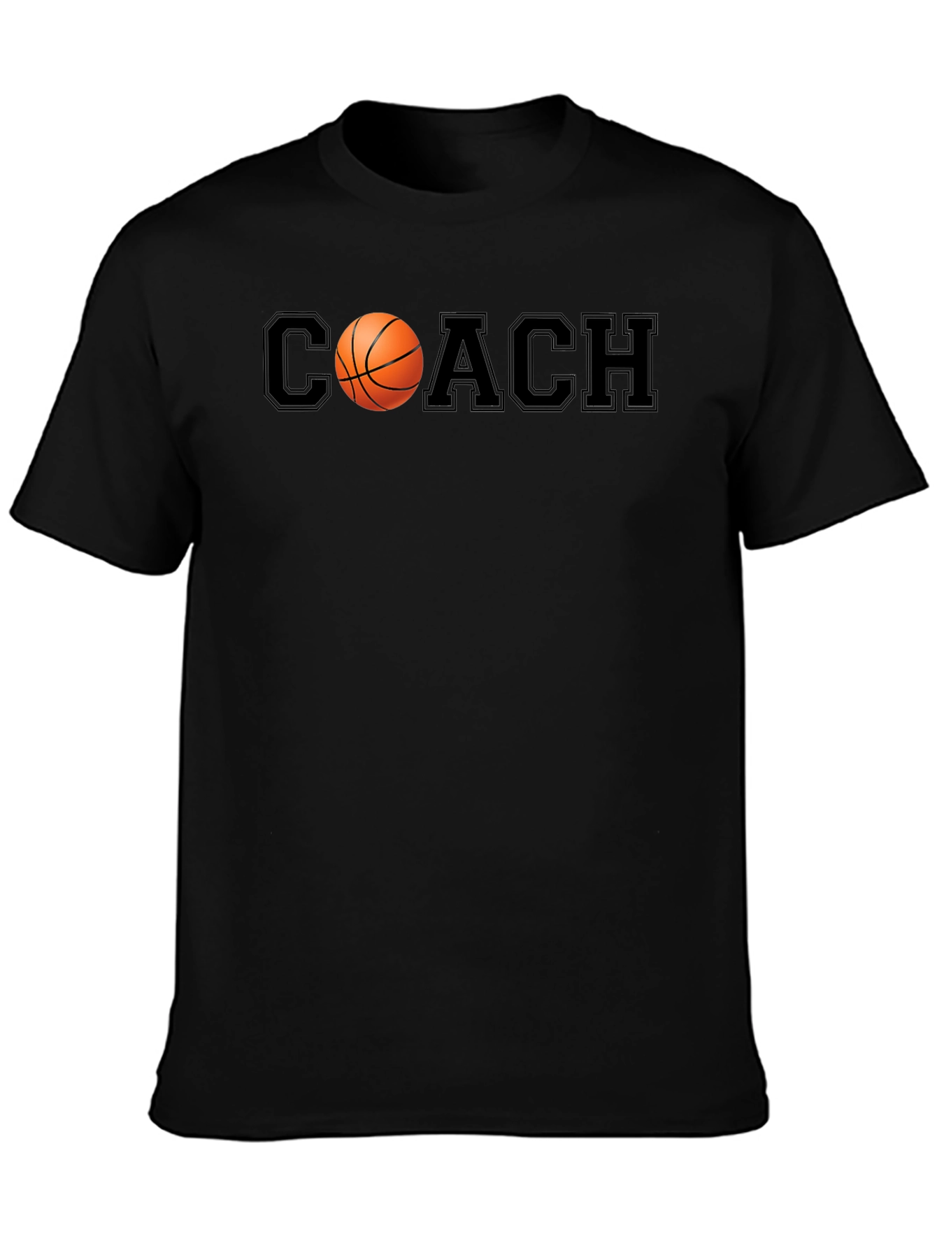 Basketball Coach Graphic Tee - Black