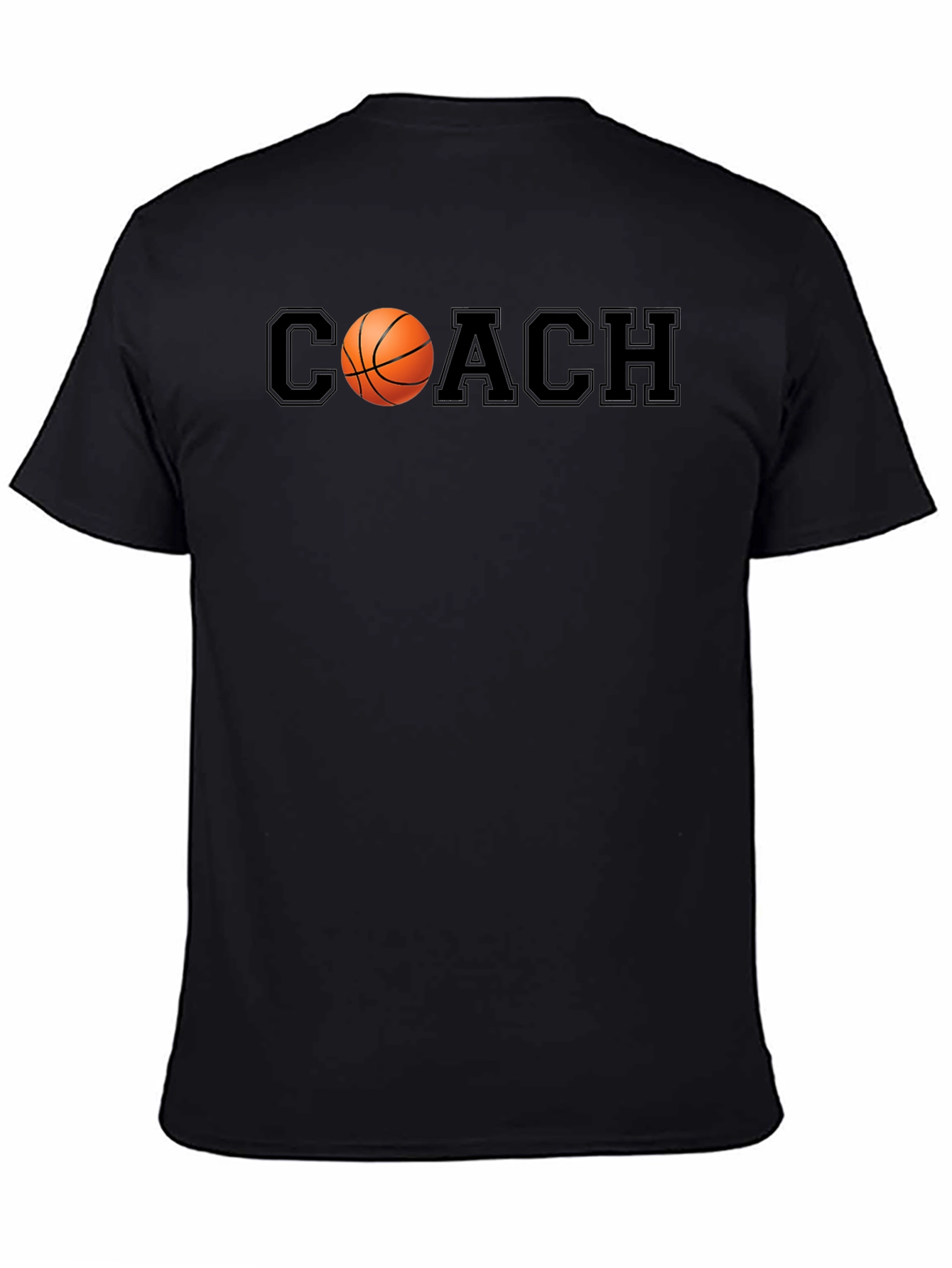 Basketball Coach Graphic Tee - Black