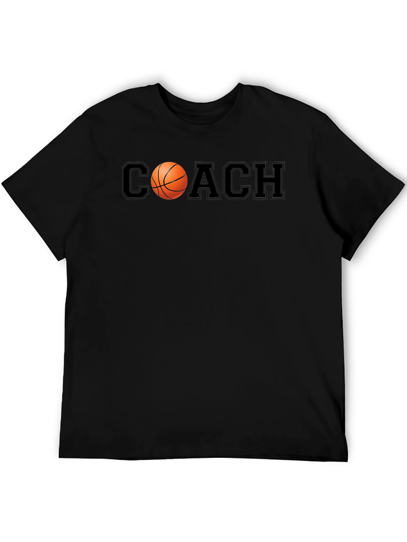 Basketball Coach Graphic Tee - Black