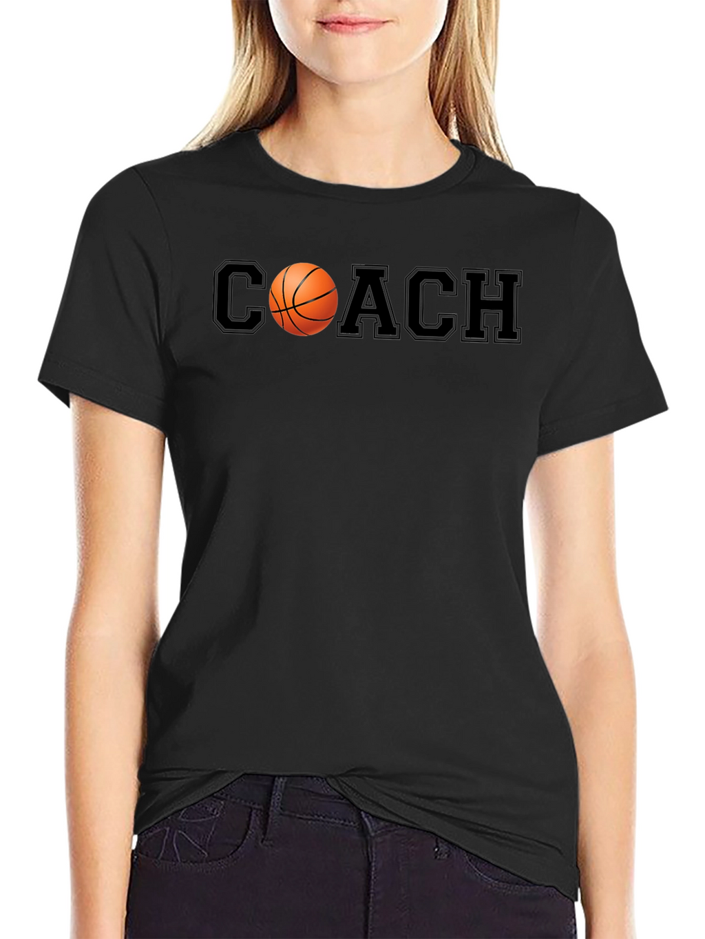 Basketball Coach Graphic Tee - Black