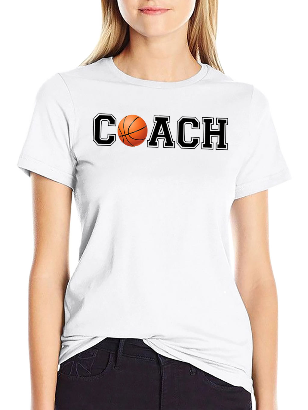 Basketball Coach Graphic Tee - Black