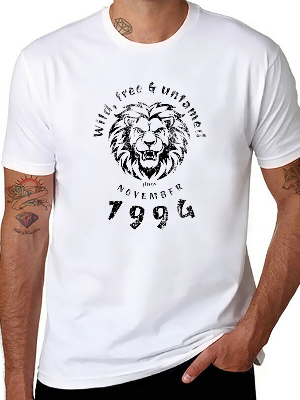 Wild Free Untamed Lion Graphic Tee - November 1994
