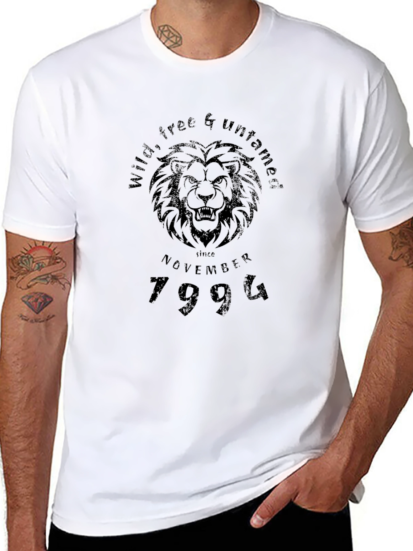 Wild Free Untamed Lion Graphic Tee - November 1994