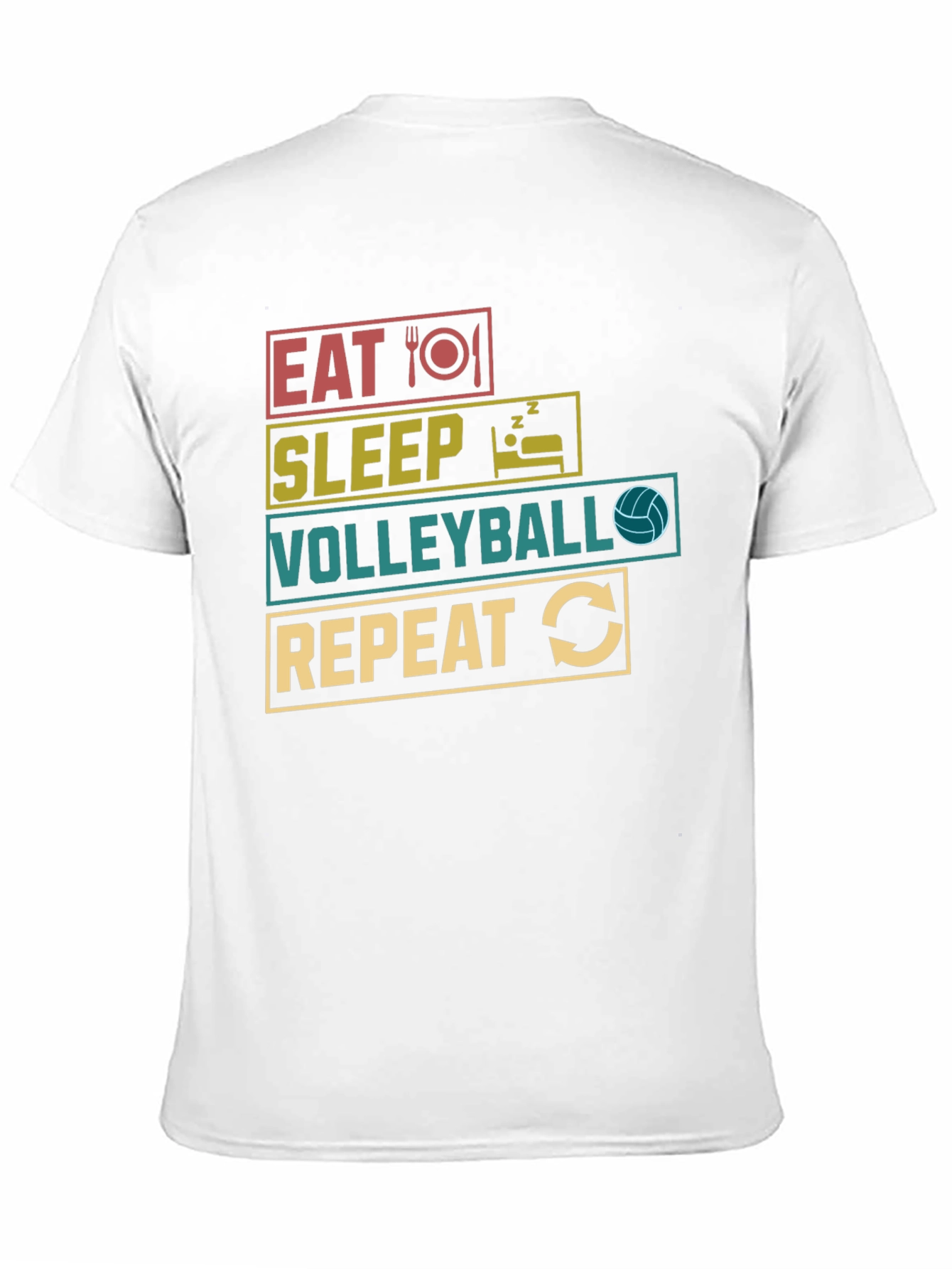 Eat Sleep Volleyball Repeat Graphic T-Shirt