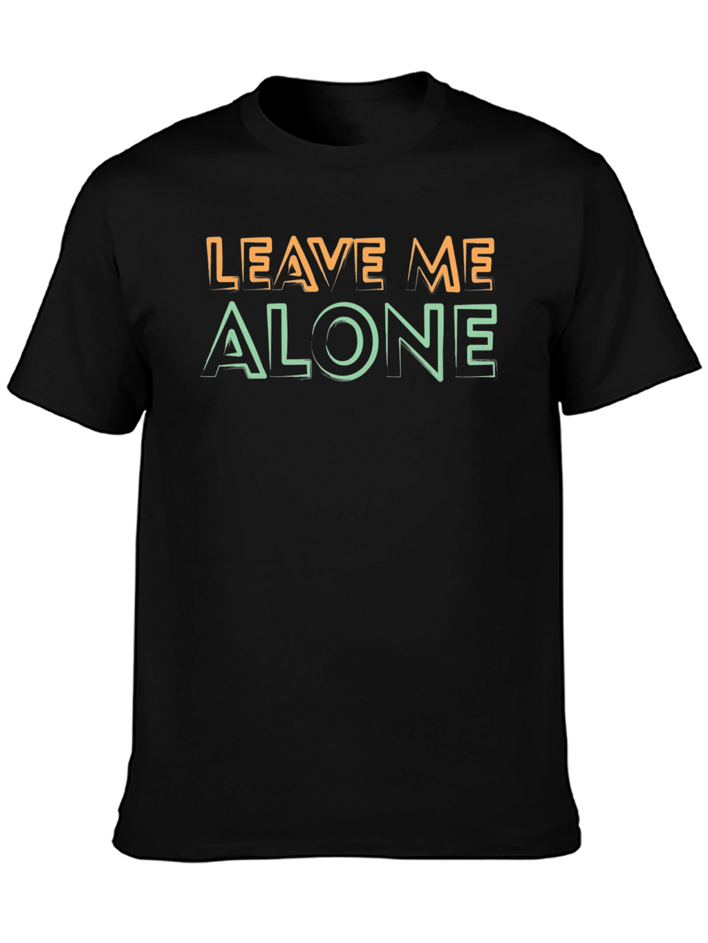 Leave Me Alone Graphic Tee - Black Cotton