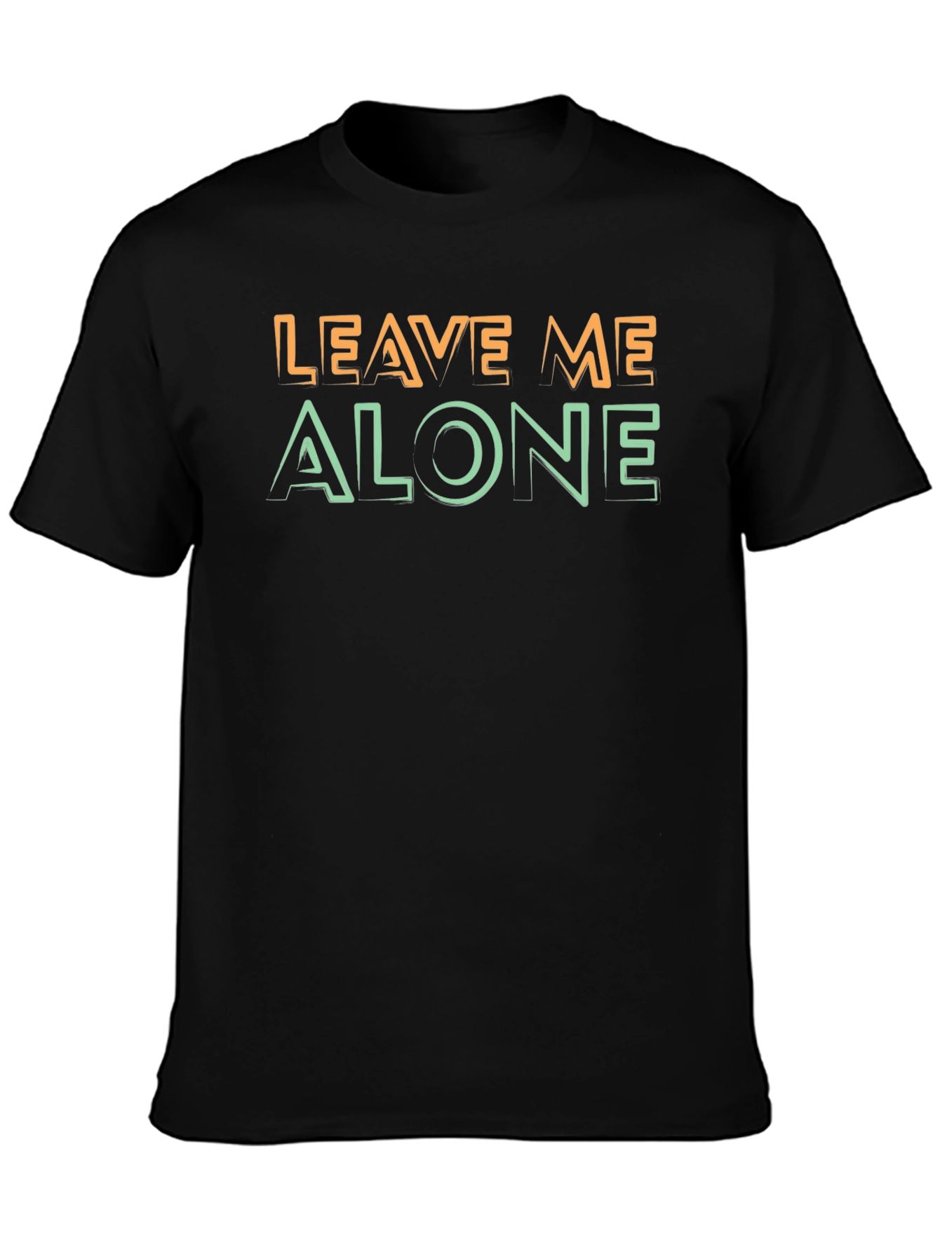Leave Me Alone Graphic Tee - Black Cotton