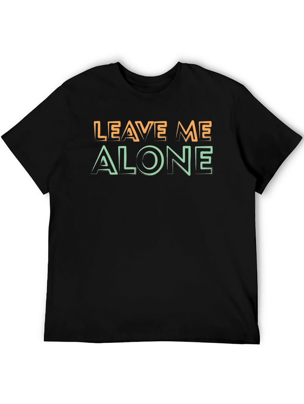 Leave Me Alone Graphic Tee - Black Cotton