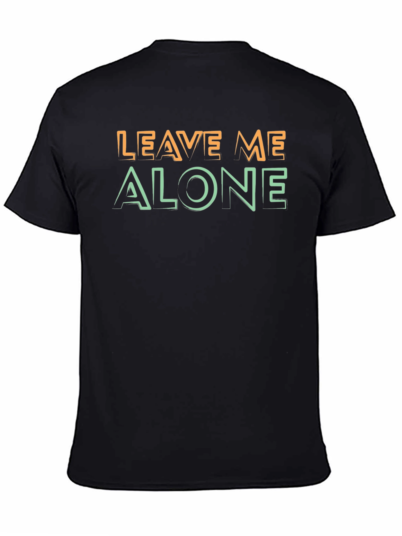 Leave Me Alone Graphic Tee - Black Cotton