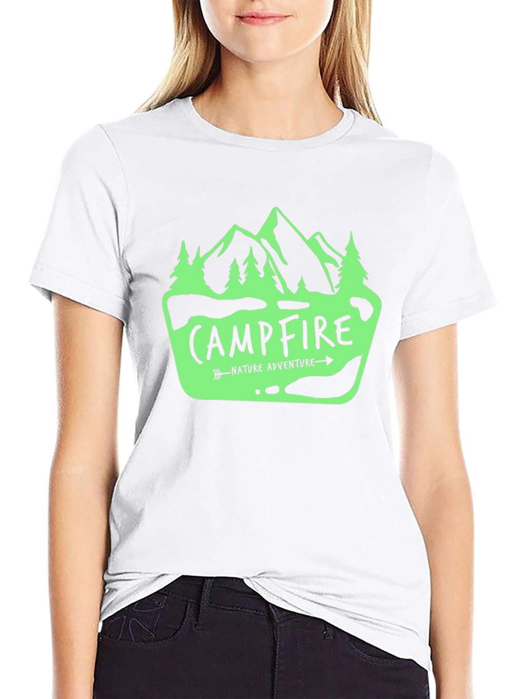 Campfire Nature Adventure Graphic T-Shirt