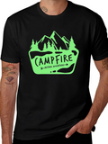 Campfire Nature Adventure Graphic T-Shirt