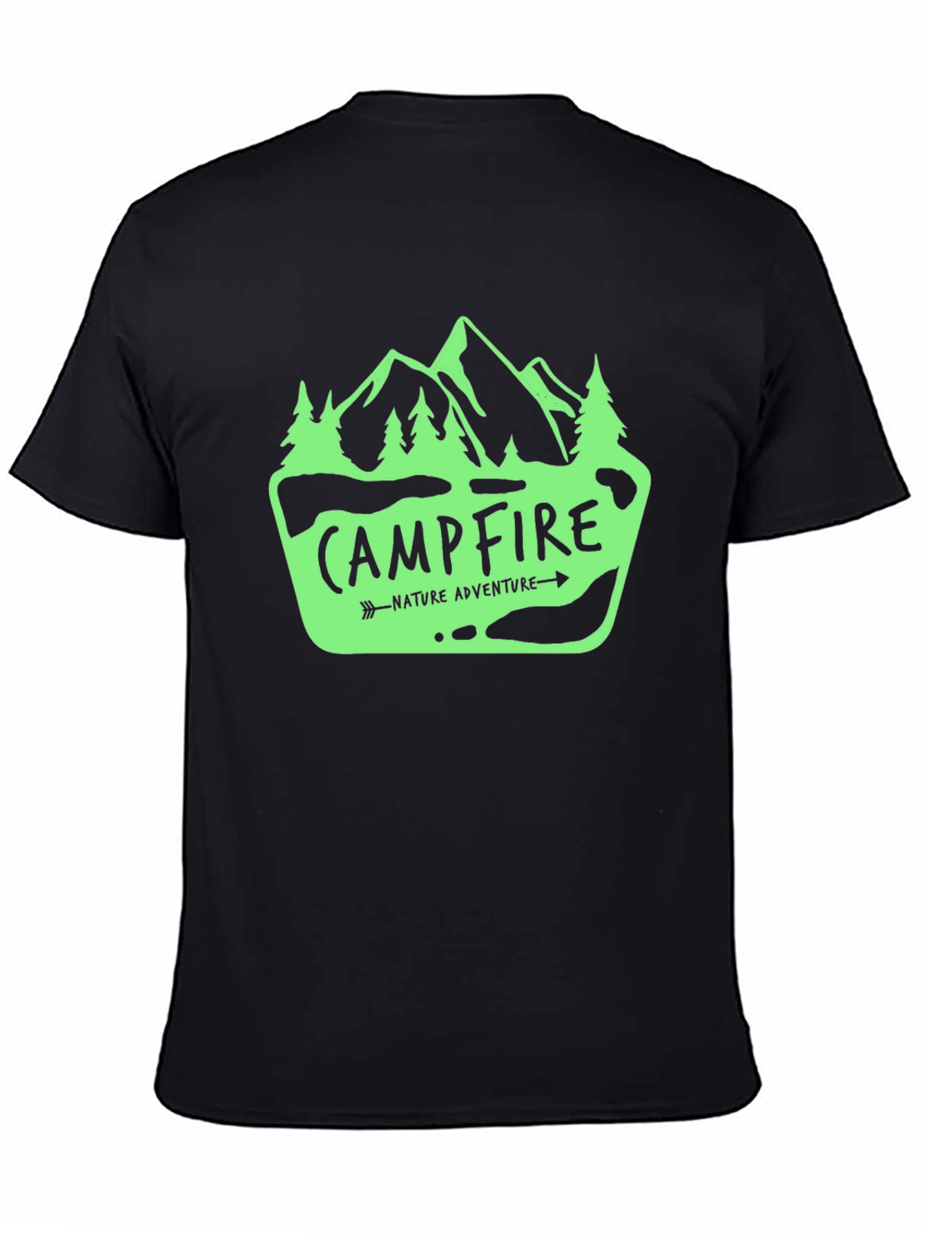 Campfire Nature Adventure Graphic T-Shirt