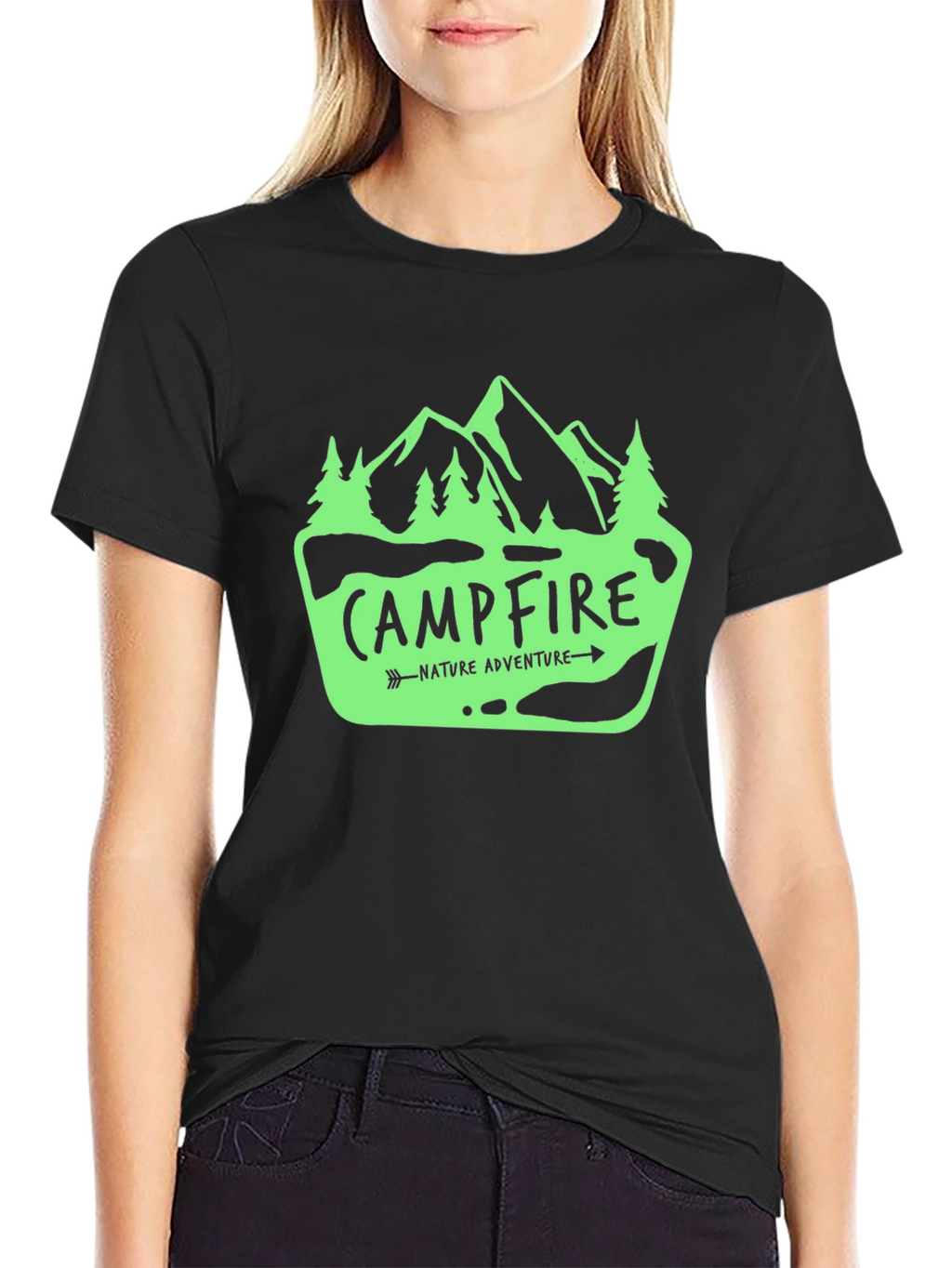 Campfire Nature Adventure Graphic T-Shirt