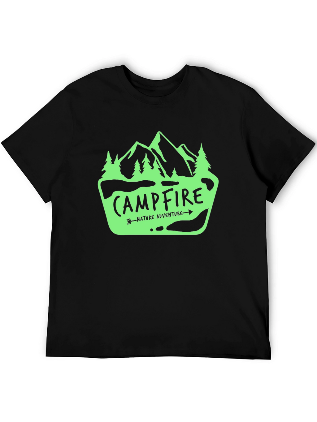 Campfire Nature Adventure Graphic T-Shirt