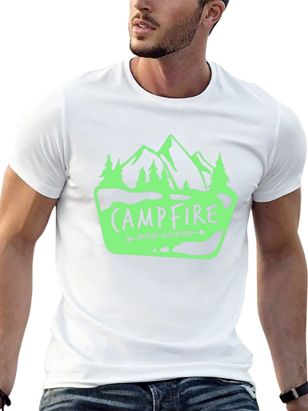 Campfire Nature Adventure Graphic T-Shirt