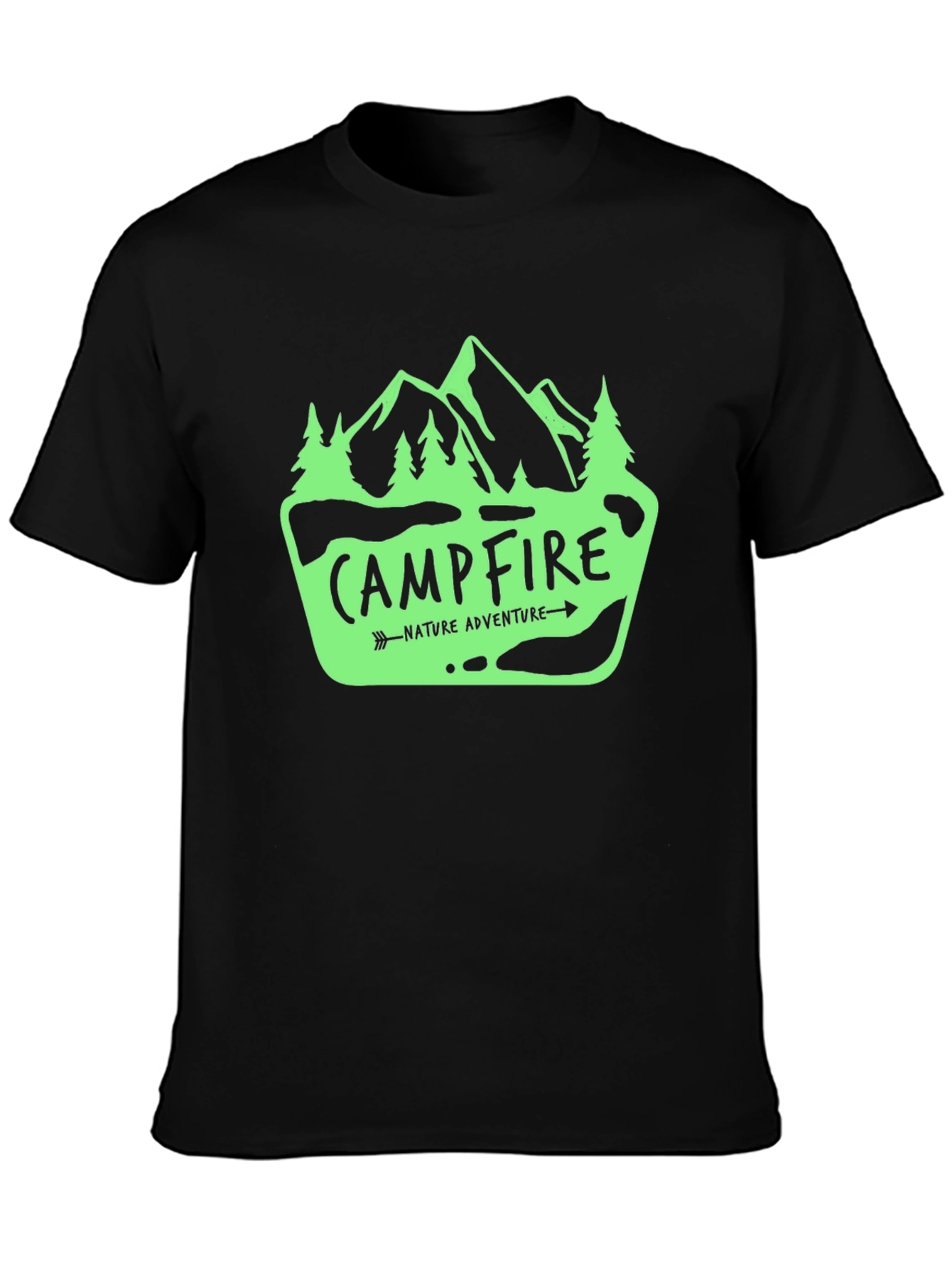 Campfire Nature Adventure Graphic T-Shirt
